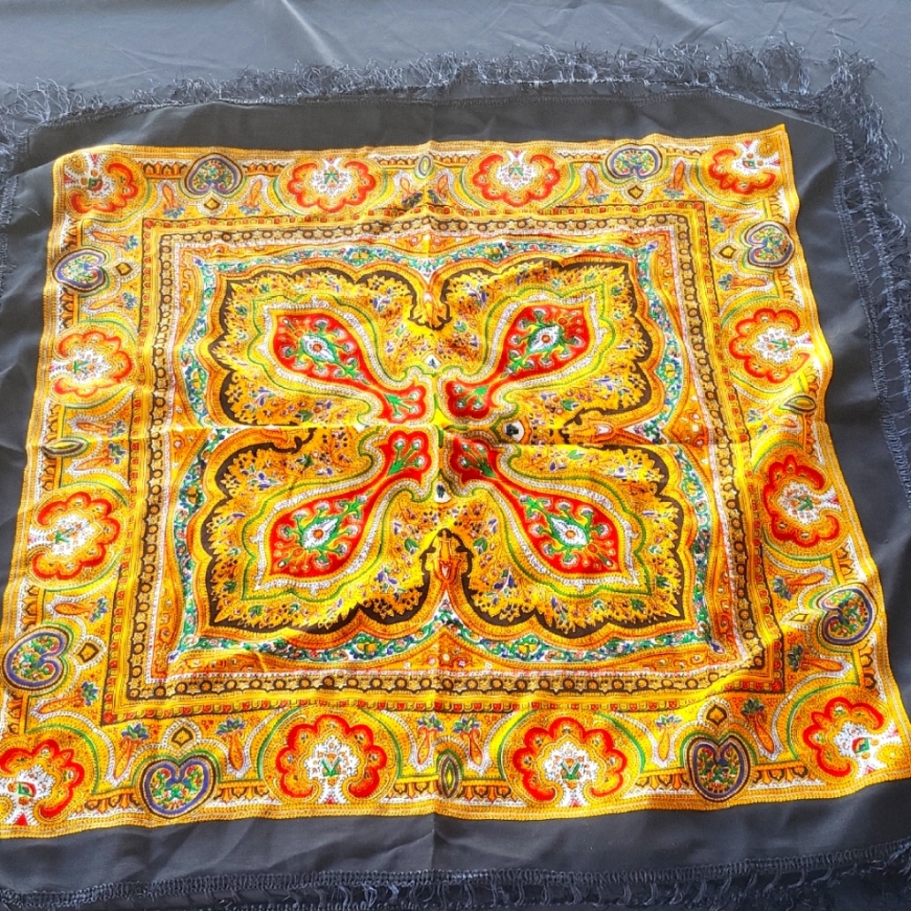 Vibrant Paisley Silk Scarf